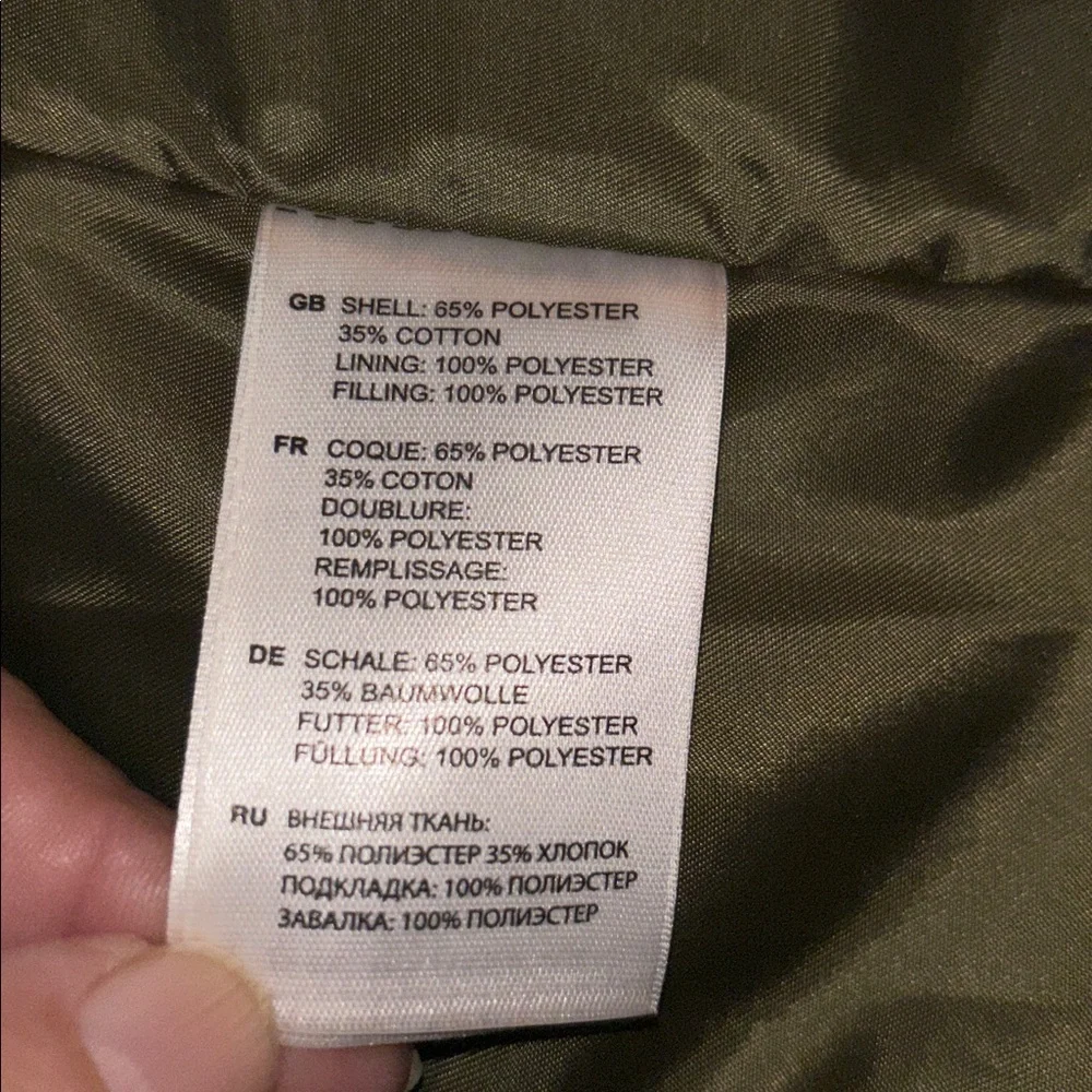 SYNRGY DXL Olive Green Canvas Military Field Jacket  Lined Mens 3XL